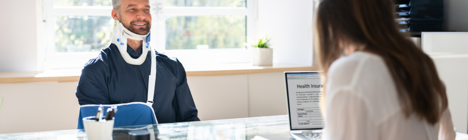 personal injury victim speaking with attorney