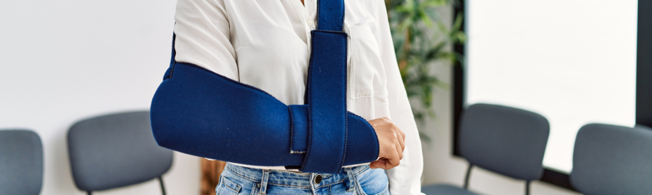 personal injury victim with arm injury