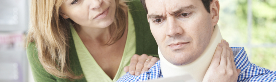 personal injury victim with neck injury
