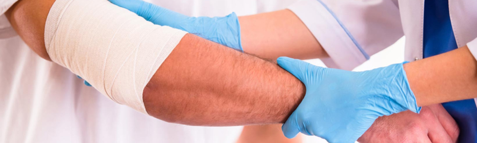 personal injury victim with arm injury