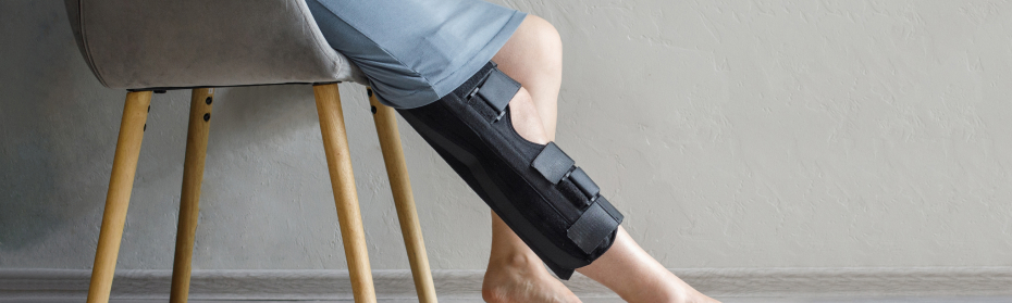 personal injury victim with leg injury