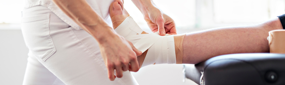 personal injury victim with leg injury