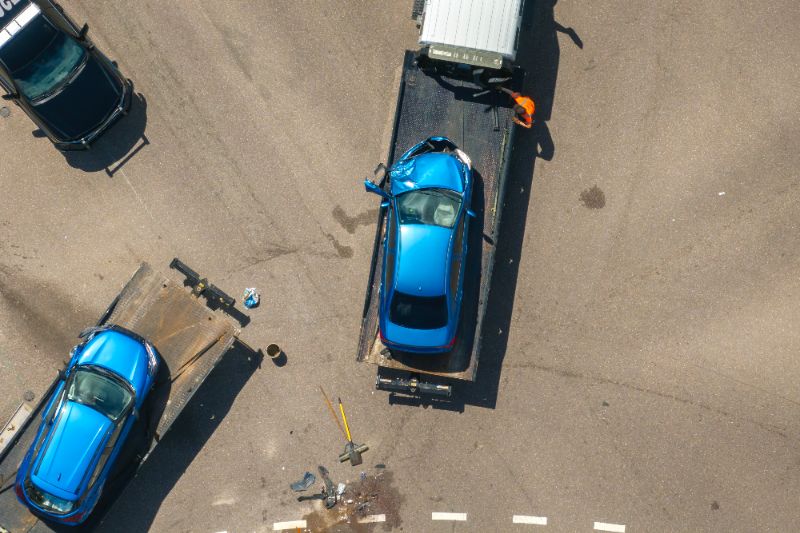 Southaven cars being towed after wreck